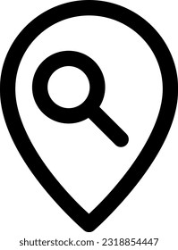 Locations search Related Simple Vector Line Icon. With a size of 32 pixels and can be edited again