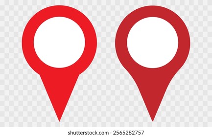 locator icon, map pin vector logo template, symbol sign isolated on transparent background, Map Pin, Place, Location, Address, location icon. Vector map pin, red pin eps10