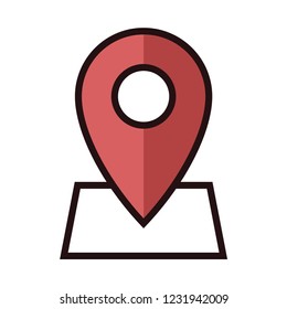 locator icon in trendy flat design