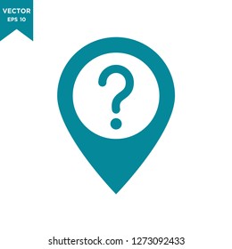 locator icon in trendy flat style, map pin icon