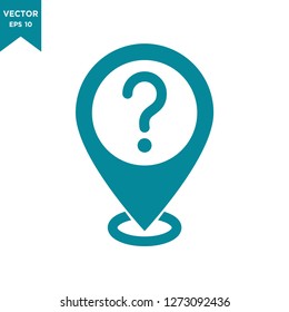 locator icon in trendy flat style, map pin icon