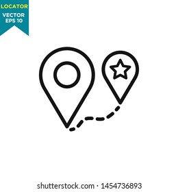 locator icon vector logo template