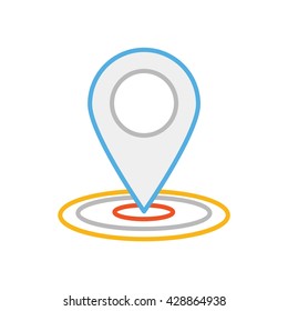 Locator Illustration - Flat Icon
