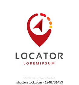 Locator Logo Template Design Vector, Emblem, Concept Design, Creative Symbol, Icon