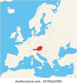 Locator map showing the location of Austria
