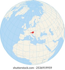 Mapa de localización que muestra la ubicación de Austria