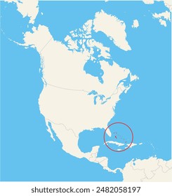 Locator map showing the location of The Bahamas