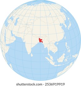 Mapa do localizador mostrando a localização de Bangladesh