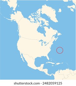 Lageplan mit der Lage von Bermuda