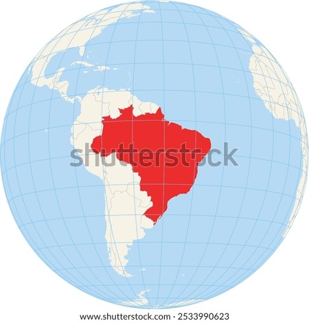 Locator map showing the location of Brazil