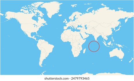 Locator map showing the location of the British Indian Ocean Territory