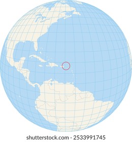 Mapa de localización que muestra la ubicación de las Islas Vírgenes Británicas