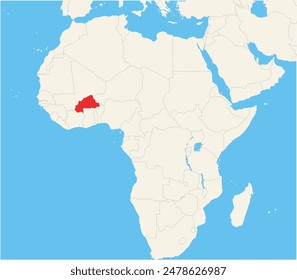 Locator map showing the location of Burkina Faso