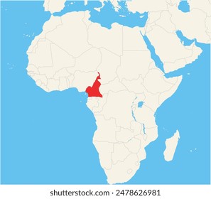 Mapa de ubicación que muestra la ubicación de Camerún