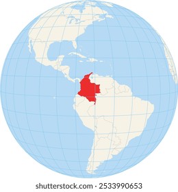 Locator map showing the location of Colombia