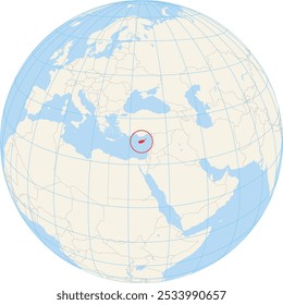 Mapa do localizador mostrando a localização de Chipre