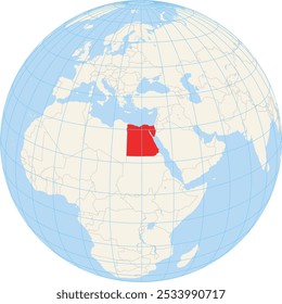 Locator map showing the location of Egypt