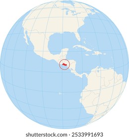 Locator map showing the location of El Salvador