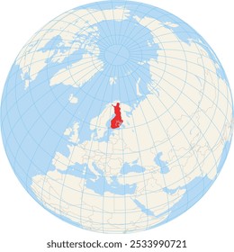 Mapa do localizador mostrando a localização da Finlândia