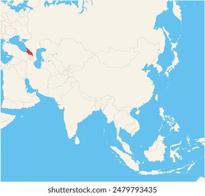 Mapa de ubicación que muestra la ubicación de Georgia