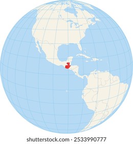 Mapa de localización que muestra la ubicación de Guatemala