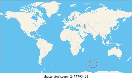 Locator map showing the location of Heard Island and McDonald Islands