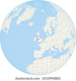 Mapa do localizador mostrando a localização da Ilha de Man