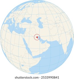 Locator Karte zeigt die Lage von Kuwait