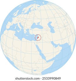 Mapa do localizador mostrando a localização de Lebanon