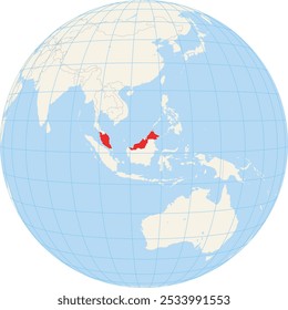Locator map showing the location of Malaysia