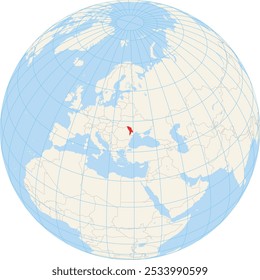 Mapa de localización que muestra la ubicación de Moldavia