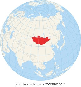 Locator map showing the location of Mongolia