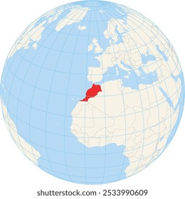Mapa do localizador mostrando a localização de Marrocos