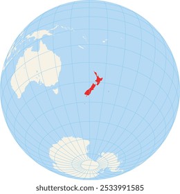 Locator map showing the location of New Zealand