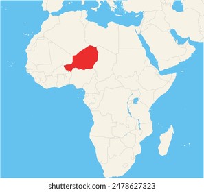 Locator map showing the location of the Niger
