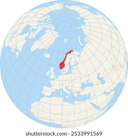 Mapa do localizador mostrando a localização de Noruega