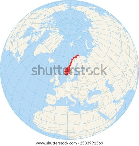 Locator map showing the location of Norway