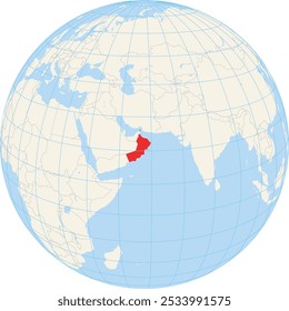 Locator map showing the location of Oman