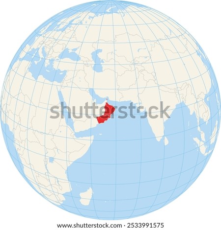 Locator map showing the location of Oman