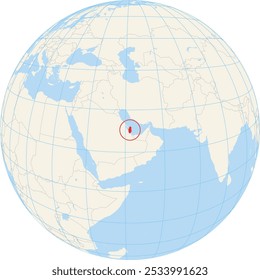 Locator map showing the location of Qatar