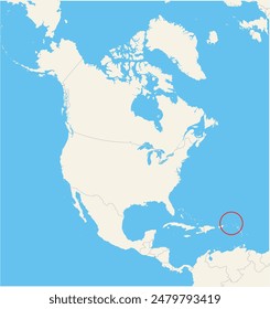 Locator map showing the location of Saint Martin