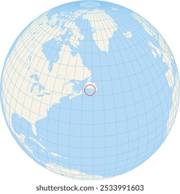 Mapa do localizador mostrando a localização de São Pedro e Miquelon