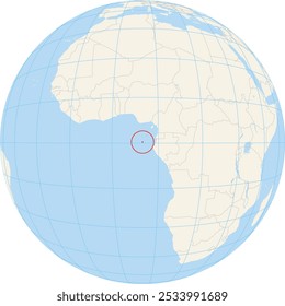 Locator map showing the location of Sao Tome and Principe