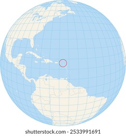 Mapa de ubicación que muestra la ubicación de Sint Maarten