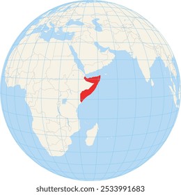 Locator map showing the location of Somalia
