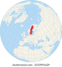 Locator map showing the location of Sweden