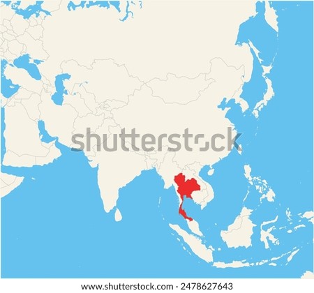 Locator map showing the location of Thailand