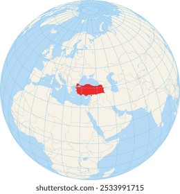 Locator map showing the location of Turkey