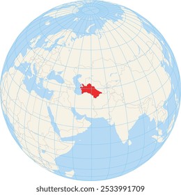 Locator map showing the location of Turkmenistan