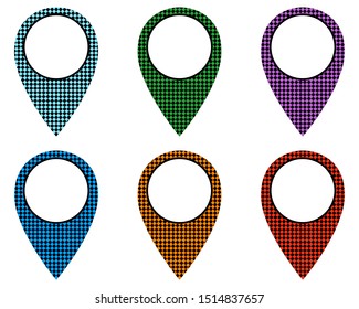 Locator pins in various patterns